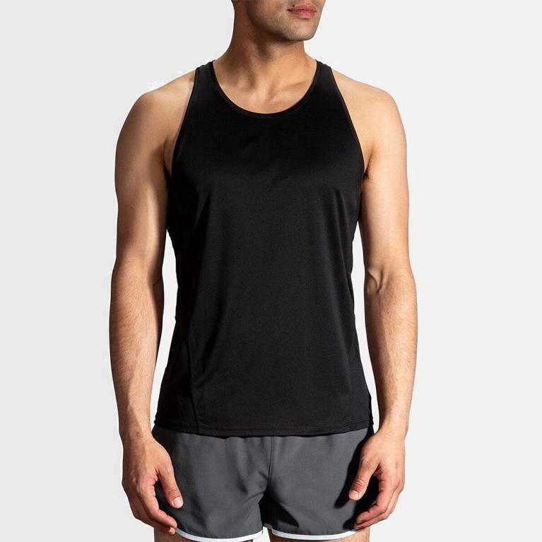 Brooks Stealth Men's Running Tank Top UK Sale - Grey (DWNYA6920)